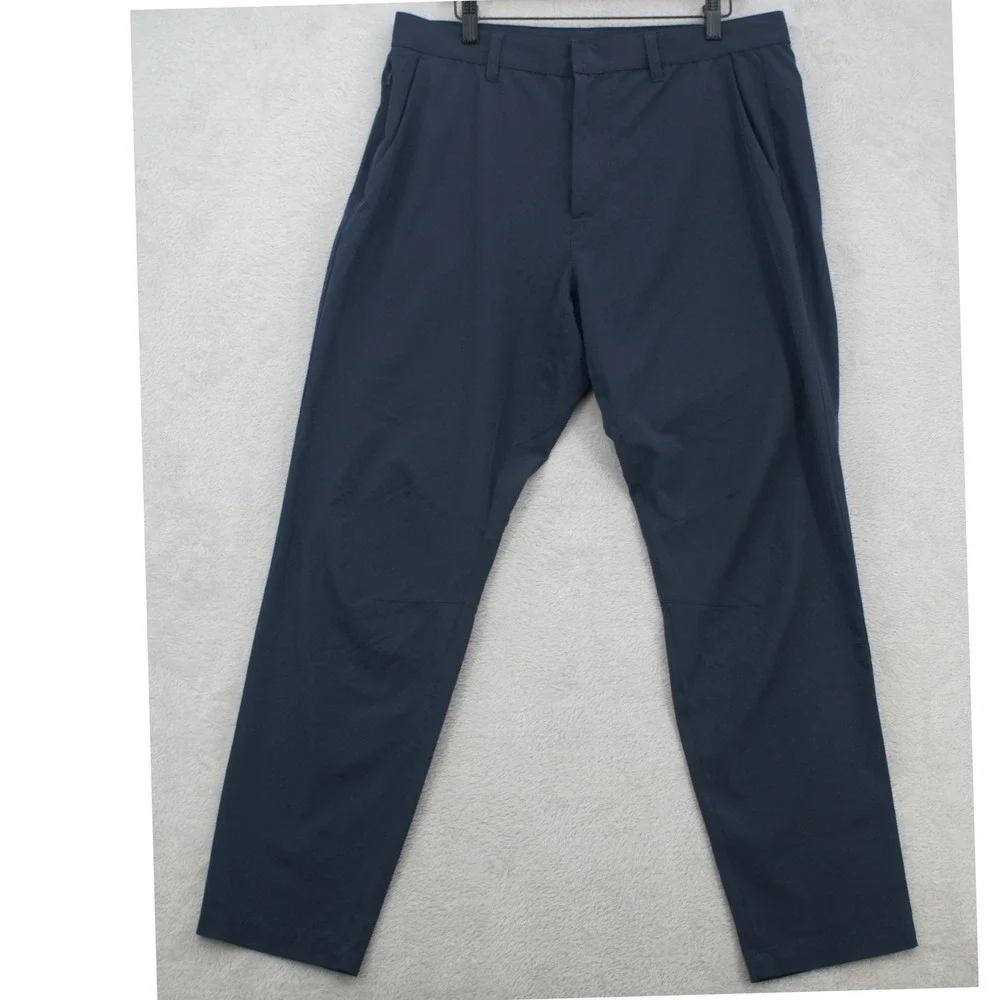 Fabletics The Only Pants 24-7 34x32 Navy Blue Stretch Golf Performance PT2253840